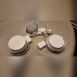 Two Google WiFi + one Google Home mini speaker